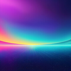Ethereal Gradient Landscape with Cosmic Reflections