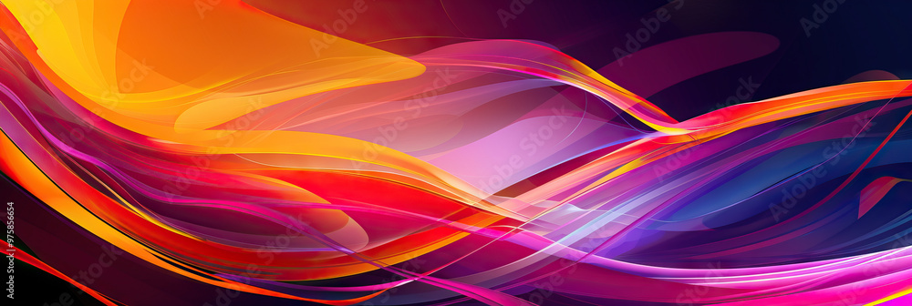 Aufkleber a striking, colorful abstract background with swirling lines and shapes, creating a modern and dynam