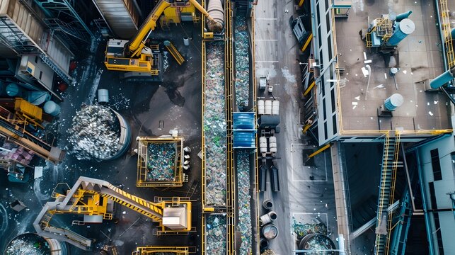 Highly Automated Recycling Facility Efficiently Processing Materials for Circular Economy Sustainability