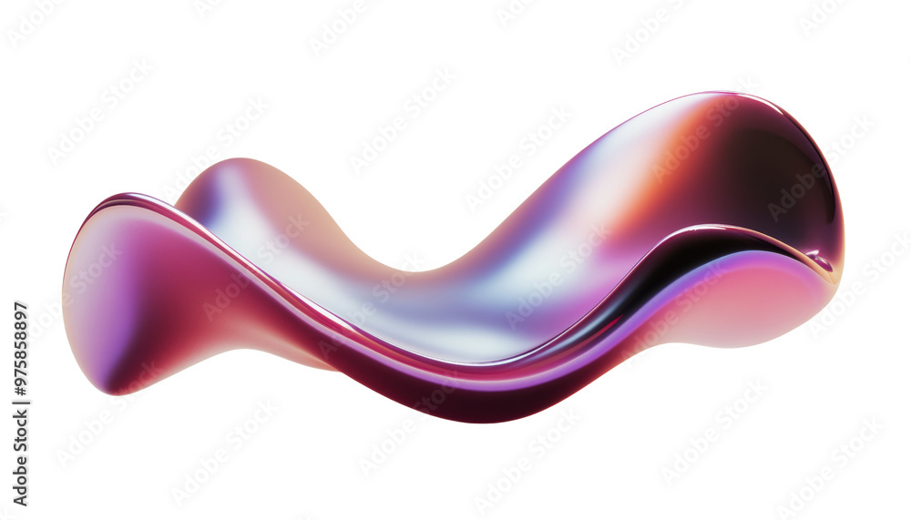 Poster dark red purple solid wave movement 3d abstract gradient motion render isolated on transparent backg