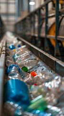 Fototapeta premium Innovative Recycling Technologies Transforming Plastic Waste into New Eco Friendly Products for Circular Economy
