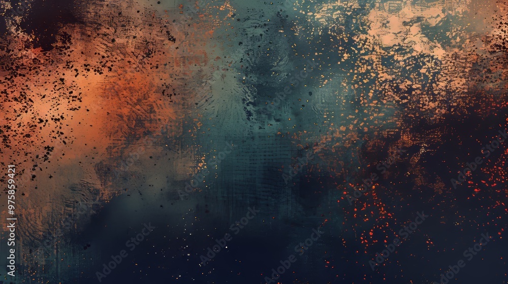 Poster abstract cosmic texture showcasing vibrant colors and dynamic patterns, creating an atmospheric back