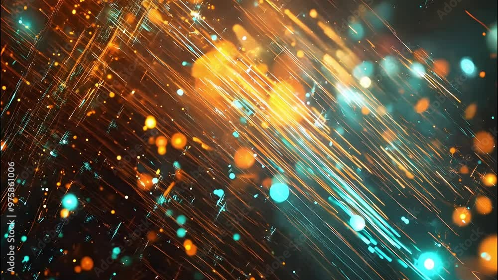 Poster vibrant abstract background with sparkling lights and colorful bokeh effect creating a dynamic and e