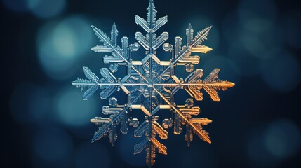 Close-up photo of snowflakes