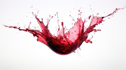 Amazing splashing of red wine glass