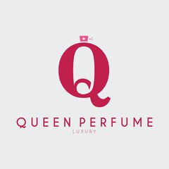 letter q perfume logo vector illustration design