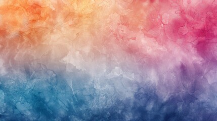 Fototapeta premium A vibrant gradient of orange, pink, and blue hues blending seamlessly against a textured background in a soft, abstract style