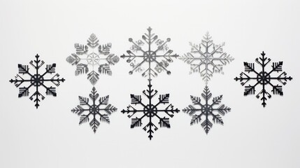 Close-up photo of snowflakes