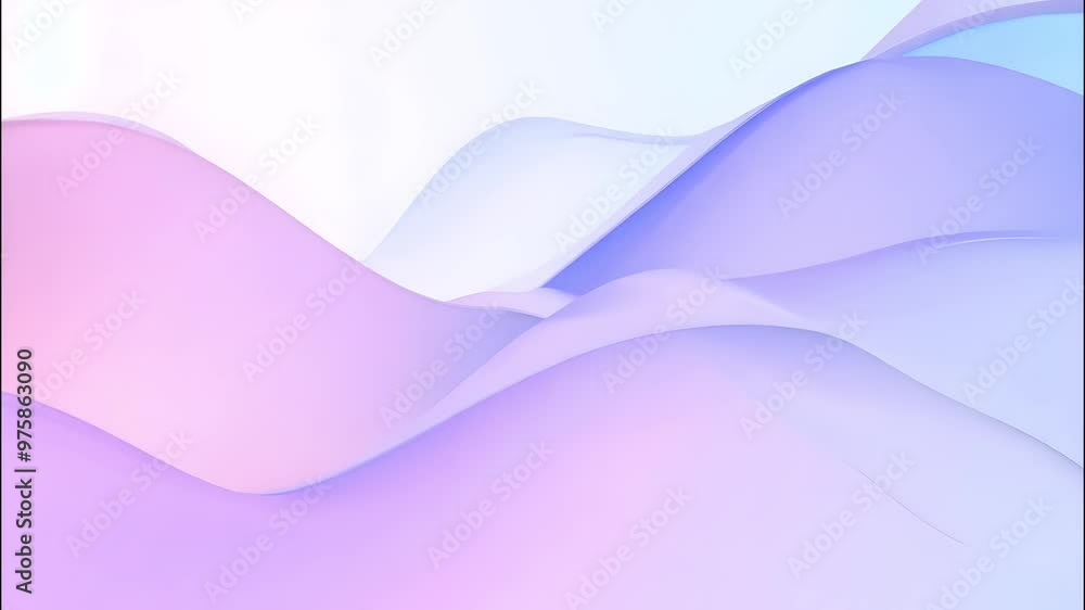 Poster soft gradient waves of purple and blue create a serene and calming abstract background evoking tranq