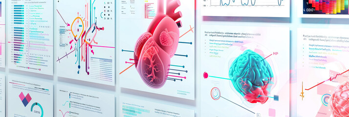 Clinical Abstracts: A series of vibrant medical images and charts adorning a clean, white background, conveying a sense of professionalism and precision.