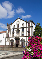 Naklejka premium View of the church on a summer day. Funchal. Madeira. Portugal.