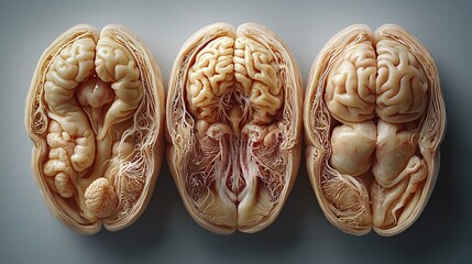Create a 3D model of the fetus brain at different stages of development