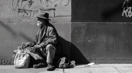 Forgotten Humanity: Homelessness strips away not just possessions but also the recognition of one's humanity. 
