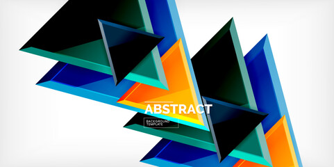 Abstract background - glossy triangles. Vector Illustration For Wallpaper, Banner, Background, Card, Book Illustration, landing page