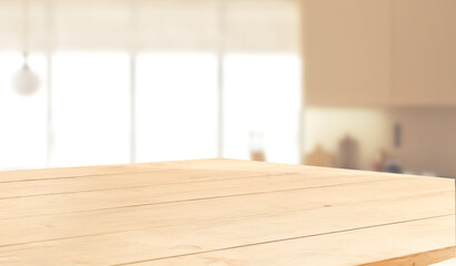 An elegant and subtle abstract light backdrop for product display with graceful and subtle shadows cast by tree branches on the wall. rays of the window, with an empty table