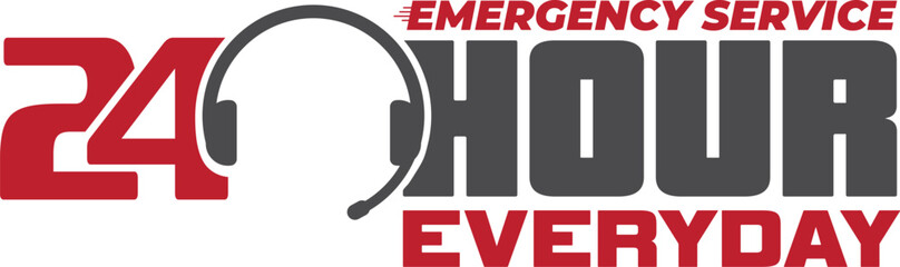 24 Hour service everyday label design