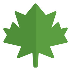 maple leaf icon flat style