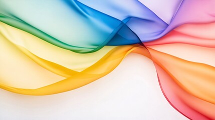 Fototapeta premium Vibrant LGBTQ Pride Flag Backdrop - Celebrating Inclusivity Love and Diversity with Colorful Rainbow Hues for Equality and Support in Dynamic Spaces