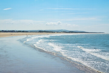 Serene Coastal Beach Landscape for Travel, Summer Vacation, and Nature Themes