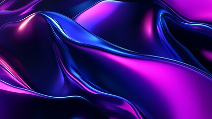 Abstract fluid shape background with a purple and blue gradient color, on a dark background.