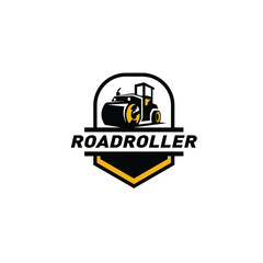 Vector logo of asphalt paving road works