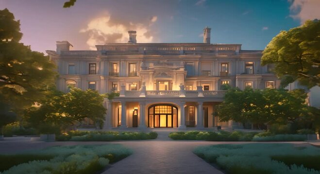 The human head shines through and you can see the brain in which the dopamine molecule glows brightly 4k animation