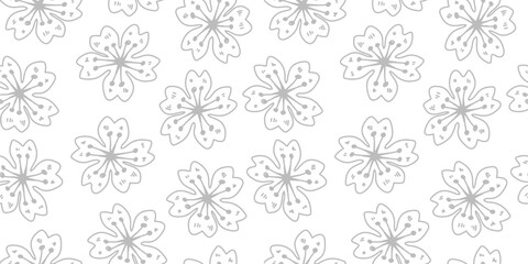 Flower pattern background. cherry blossom pattern background. Flower Doodle pattern. Flower seamless pattern background. Floral pattern seamless. 
