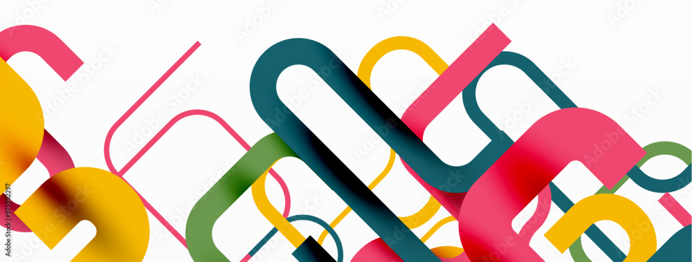 Poster wave lines minimal abstract background