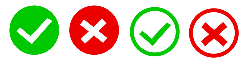 check mark button set