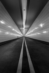 The beautiful Maas Tunnel in Rotterdam