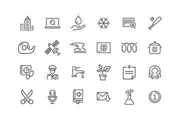 Air conditioning, Bar code barcode scan price icon, vector illustration, set of icons for music