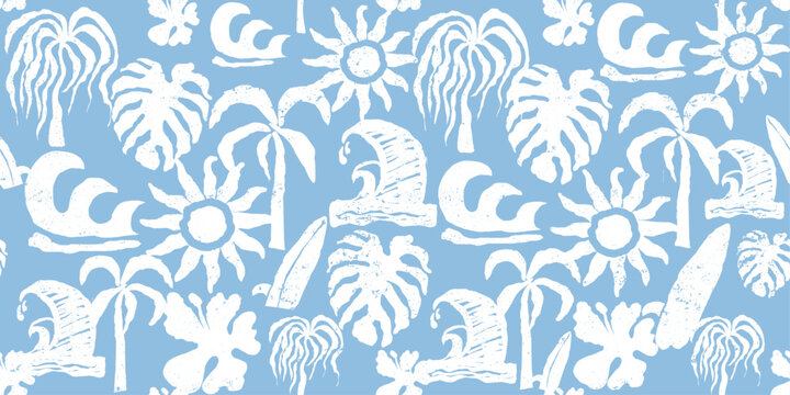 Tropical leaves pattern textile designs. Seamless Tropical Pattern. seamless pattern with silhouettes tropical palm trees. Forest, jungle. Abstract nature hand drawn