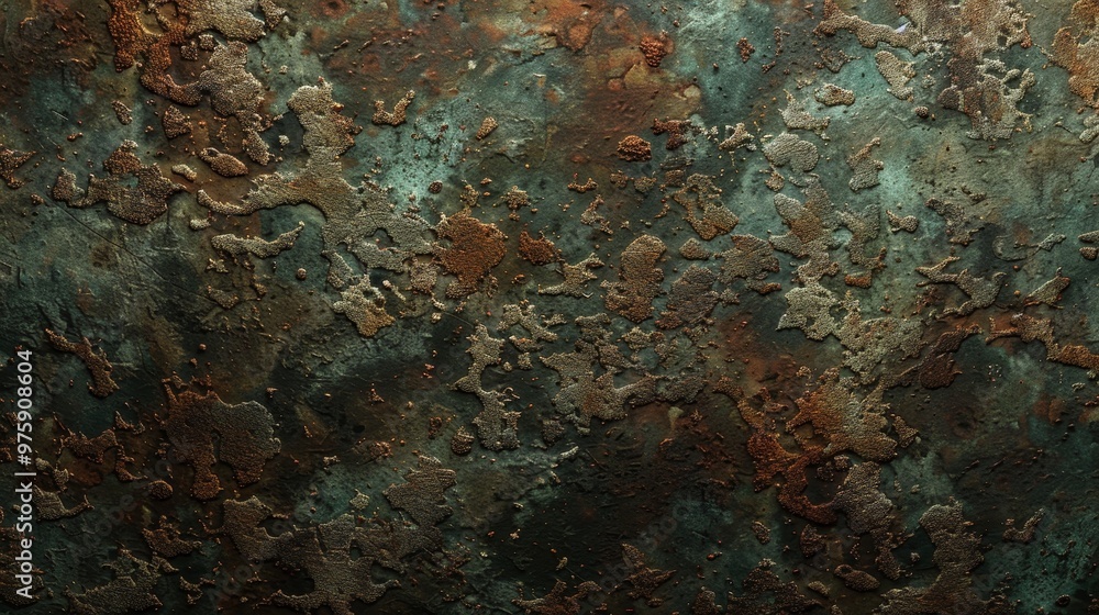 Poster textured copper surface with earthy tones captured in soft lighting showcasing intricate patterns an
