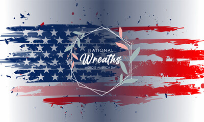 National Wreaths Across America Day. , Vektor background  banner