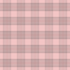 Plaid pattern with twill weave.Nude pink tartan check seamless pattern.Vector illustration geometric background for fabric and paper.