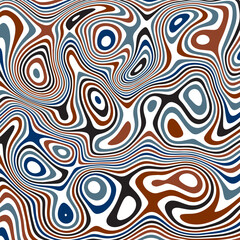 ABSTRACT ILLUSTRATION MARBLED TEXTURE LIQUIFY PSYCHEDELIC COLORFUL DESIGN. OPTICAL ILLUSION BACKGROUND VECTOR DESIGN