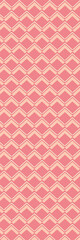 Obraz premium A repeating geometric pattern in shades of pink, featuring diamond shapes and lines, suitable for backgrounds or textile designs.