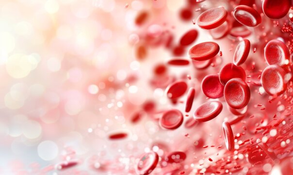 red blood cells medical background banner