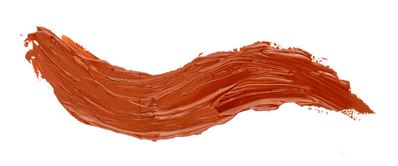 Brown cream chocolate color oil paint smear, brush stroke spread graphic element overlay, grunge...