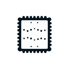 cracker snack food logo vector illustration template design