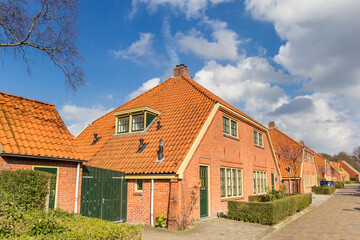 Historic farm houses in the Oosterpark neighbourhood of Groningen, Netherlands