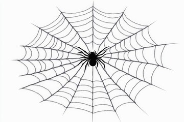 Obraz premium Spider Web on a white background.