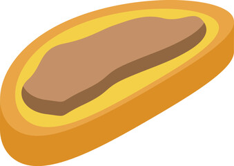 Delicious sandwich bread loaf with tasty filling for breakfast