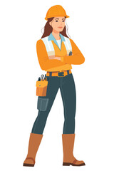construction worker with clipboard