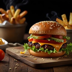 Burger, sandwich, cheeseburger, hamburger
