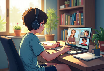 person working on laptop