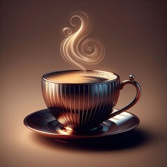 Coffee Cup with a Glossy Surface