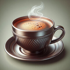 Coffee Cup with a Glossy Surface