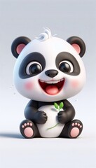 Obraz premium 3D lachendes Pandabär Baby