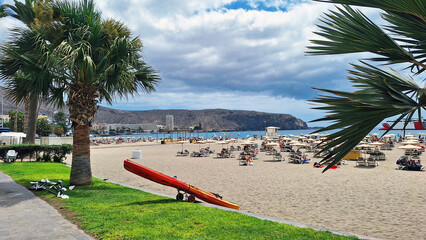 Playa de Los Cristianos, Tenerife, Canary Islands, Spain, Europe.